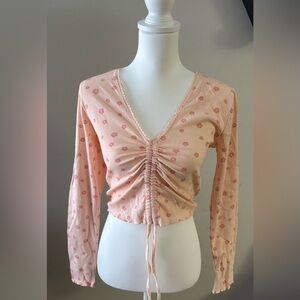 Forever 21 V Neck Sleeves Top size M